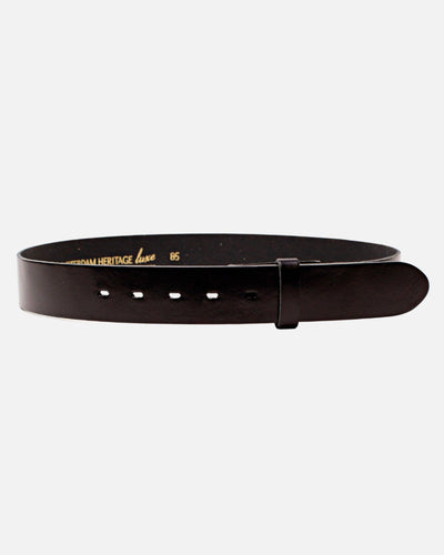 Mia Black Smooth Leather Belt Strap