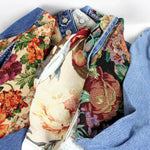 Load image into Gallery viewer, Recycled Floral Tapestry Denim Jacket