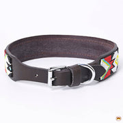 Beaded Leather Pet Collar