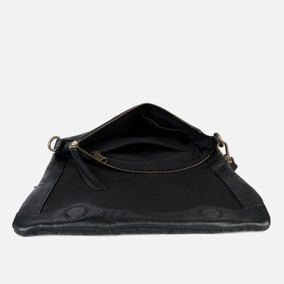 Michels Leather Fold-Over Bag