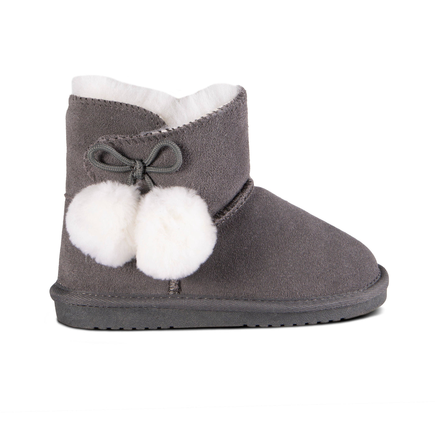 Kids Sheepskin Pom Pom Boot