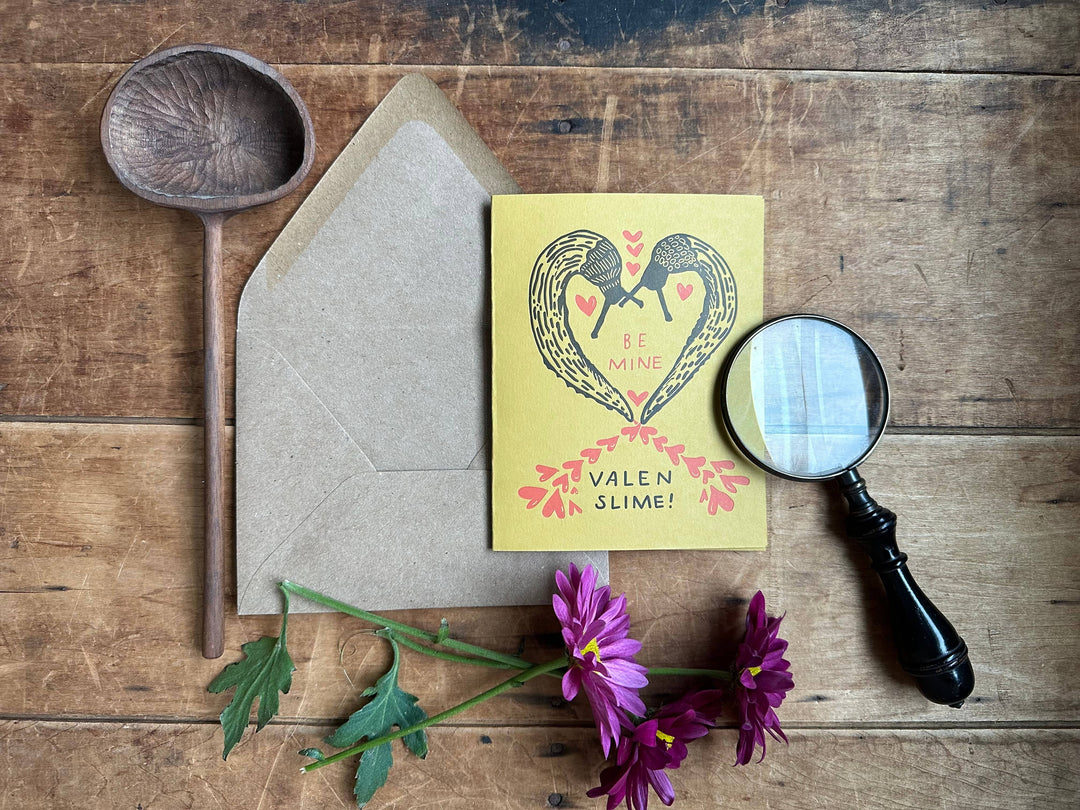 Be My Valenslime Slug Valentine’s Day Card