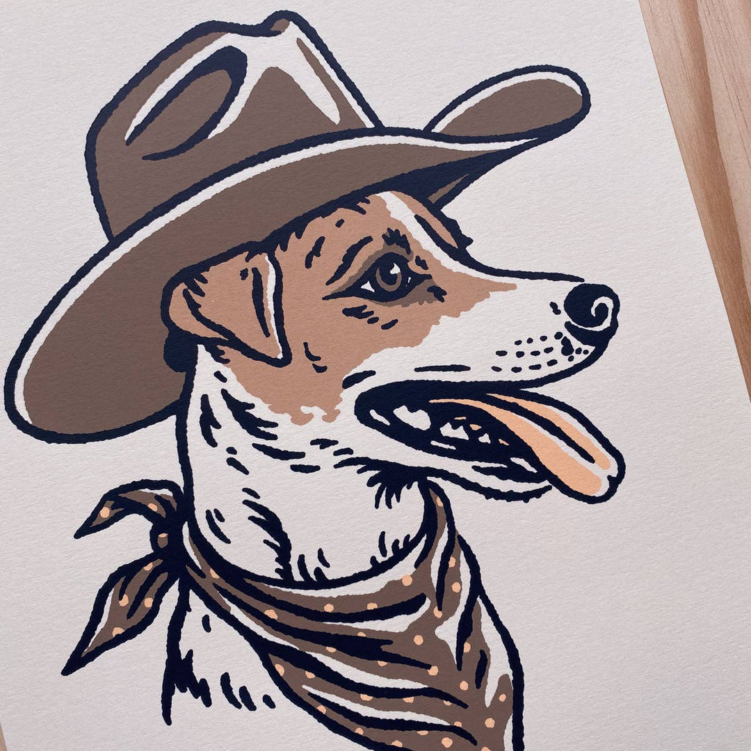 Jack Russell Cowdog - Signed Silkscreen Print
