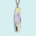 Load image into Gallery viewer, Shell Handled Knife Necklace – Aged Brass Chain