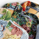 Load image into Gallery viewer, Recycled Floral Tapestry Denim Jacket