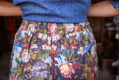 Love Language Linen Floral Cropped Pants