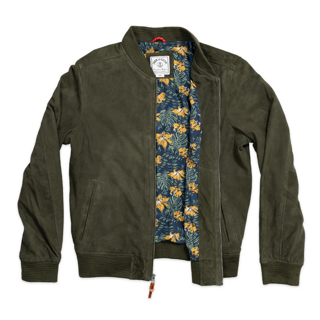 Goat Suede Bomber Jacket