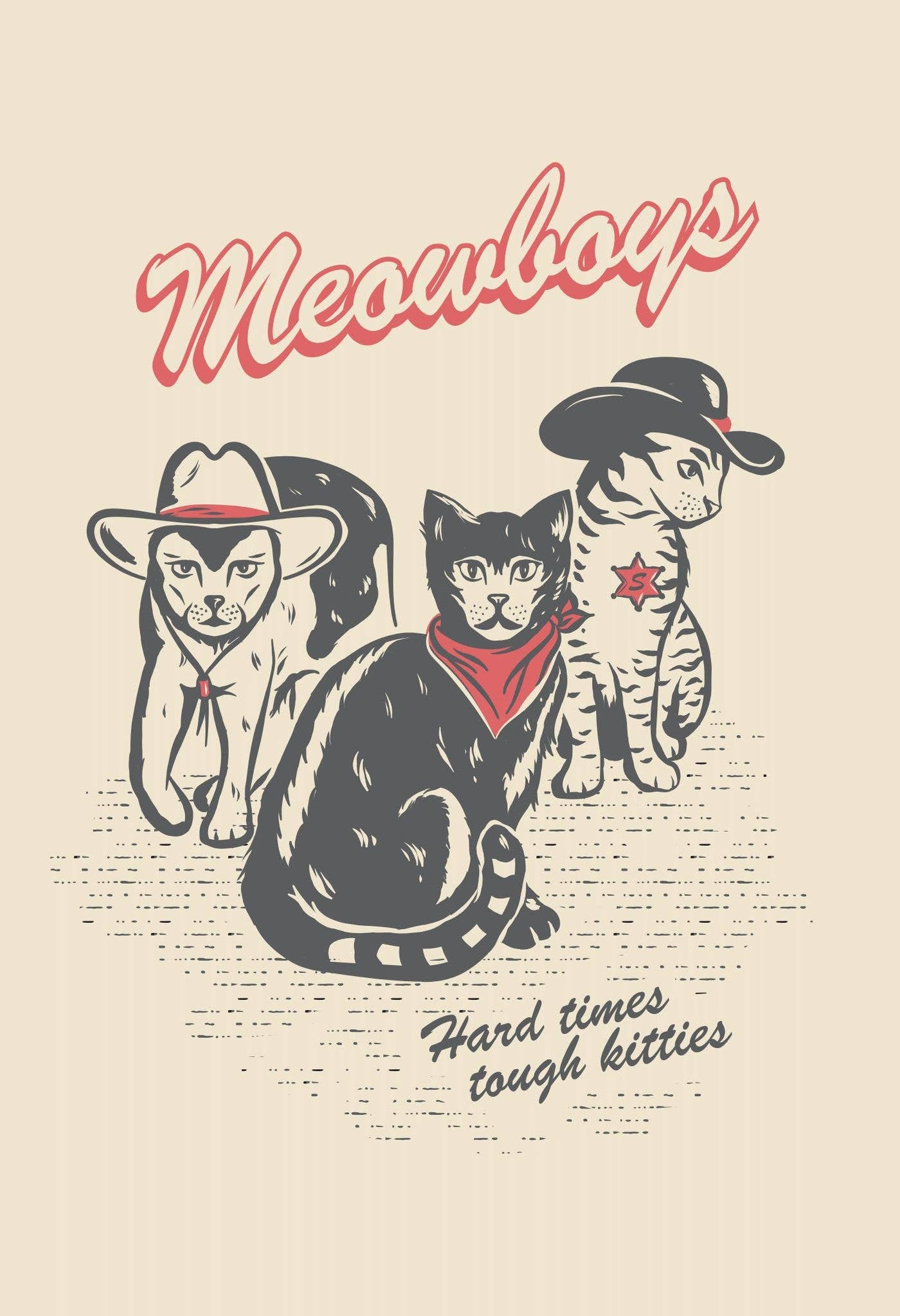 Meowboys Western Poster
