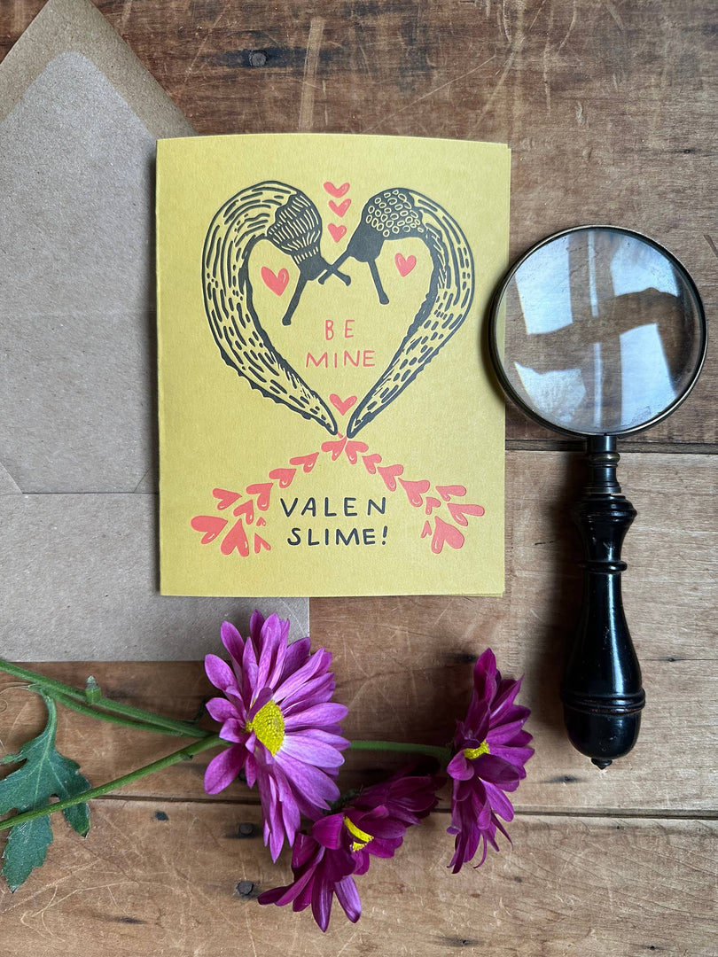 Be My Valenslime Slug Valentine’s Day Card