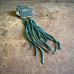 Load image into Gallery viewer, Leather Tassel Earrings - Hunter Green, Long Boho Western
