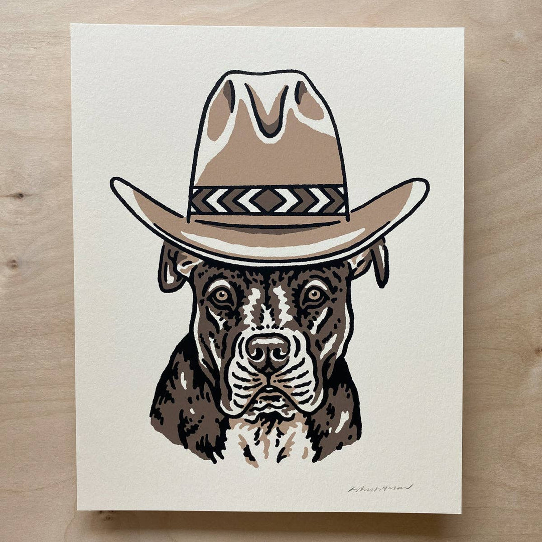 Pit Bull Cowdog - Signed Silkscreen Print
