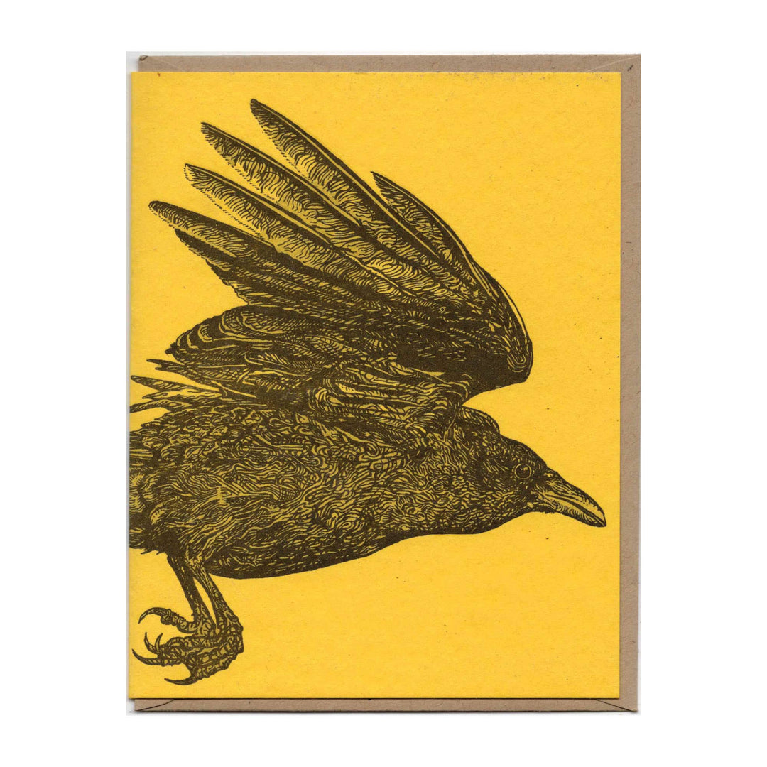 Yellow Corvid Card