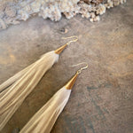 Load image into Gallery viewer, Cone Feather Earrings - Champagne
