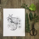 Load image into Gallery viewer, Possum &amp; Native Flowers 11x14 Print
