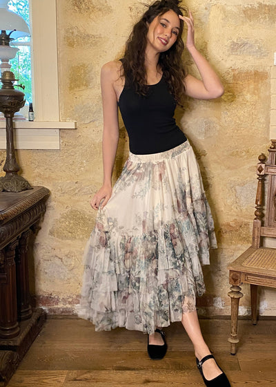 Ballerina skirt - Cream Floral