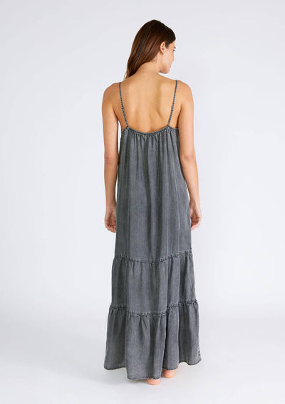 Vintage Wash Tiered Maxi Dress