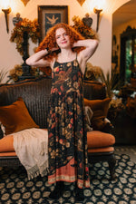 Load image into Gallery viewer, Heart of Gold Maxi Slip Dress
