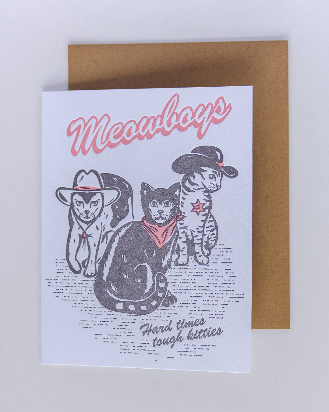 Meowboys Greeting Card