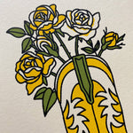 Load image into Gallery viewer, Rose Boot - Silkscreen Print