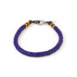 Load image into Gallery viewer, Snake Glass Bracelet - Indigo Blue, Chevron Bead Bracelet: Large - 8.5&quot;
