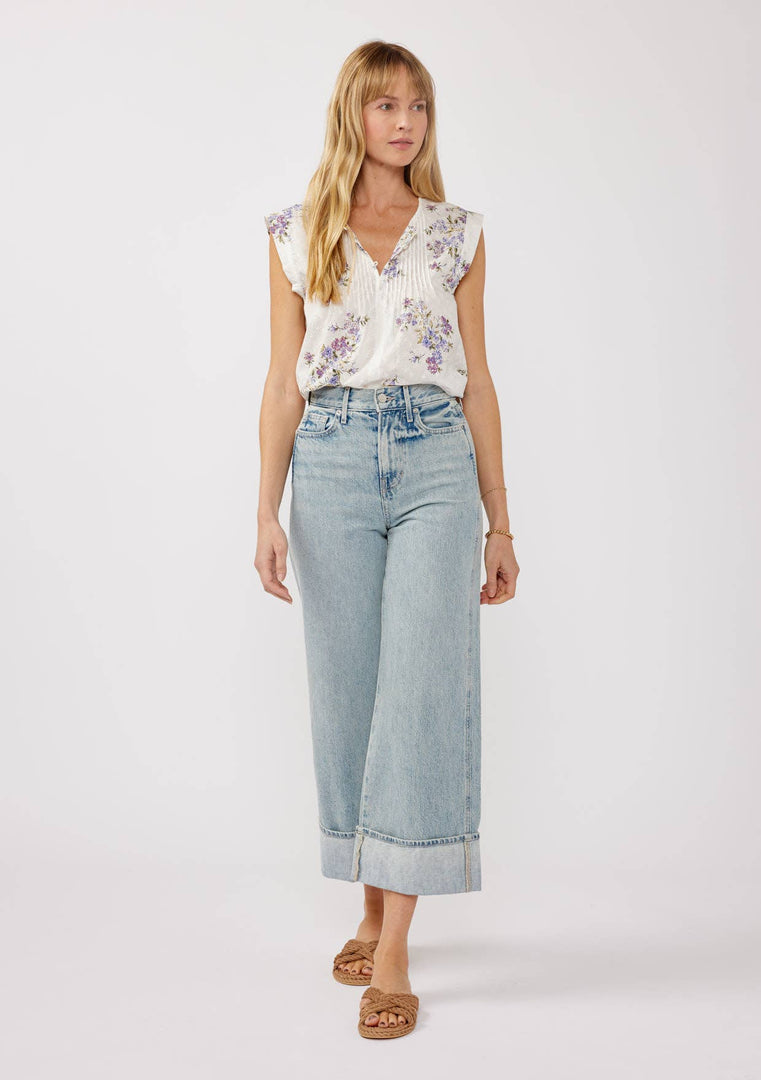 Cotton Floral Eyelet Top