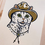 Load image into Gallery viewer, White Cowcat - Signed Silkscreen Print