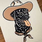 Load image into Gallery viewer, Black Lab Cowdog - Signed Silkscreen Print