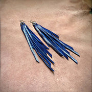 Leather Western Fringe Earrings