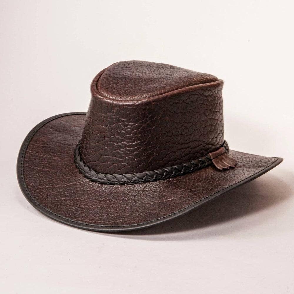 Roughneck - Buffalo Leather Outback Hat – Fur Traders