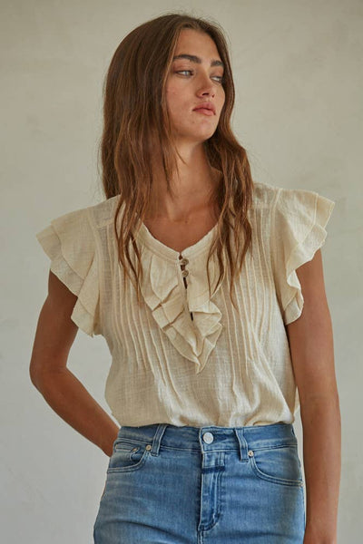 Ruffled Cotton Blouse