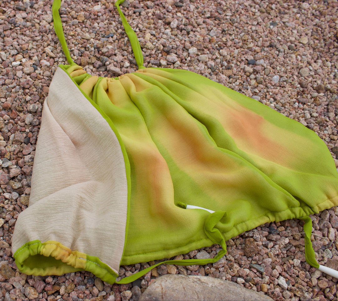 Silk Shibori Halter Top - Tamarindo
