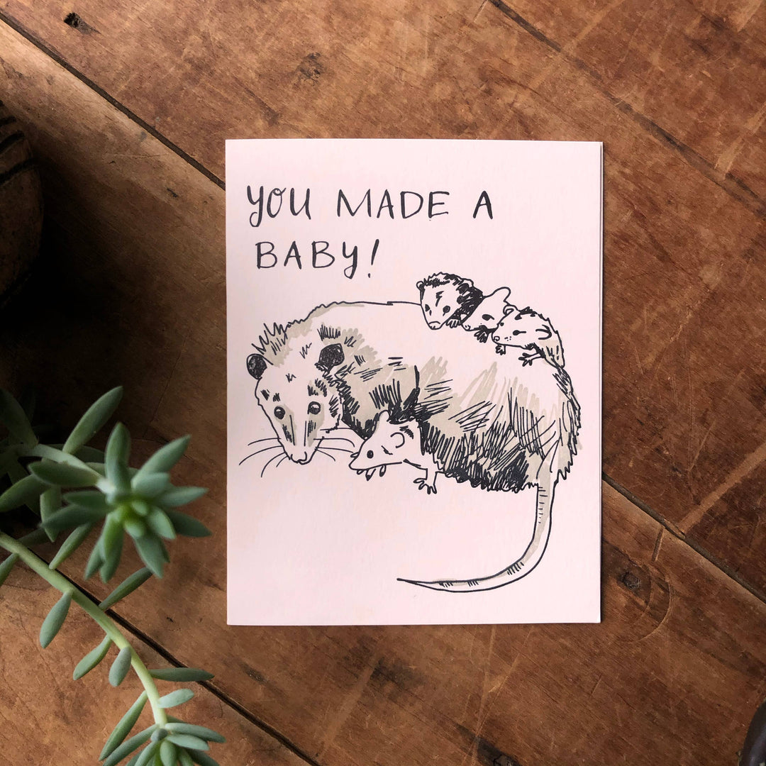 Possum Baby Card