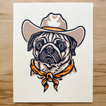 Load image into Gallery viewer, Fawn Pug Cowdog - Signed Silkscreen Print