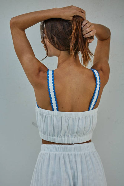 Cotton Square Neck Crop Top