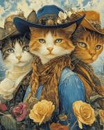 Load image into Gallery viewer, Three Amigos Cowboy Cats
