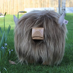 Load image into Gallery viewer, Highland Calf Footstool - Honey
