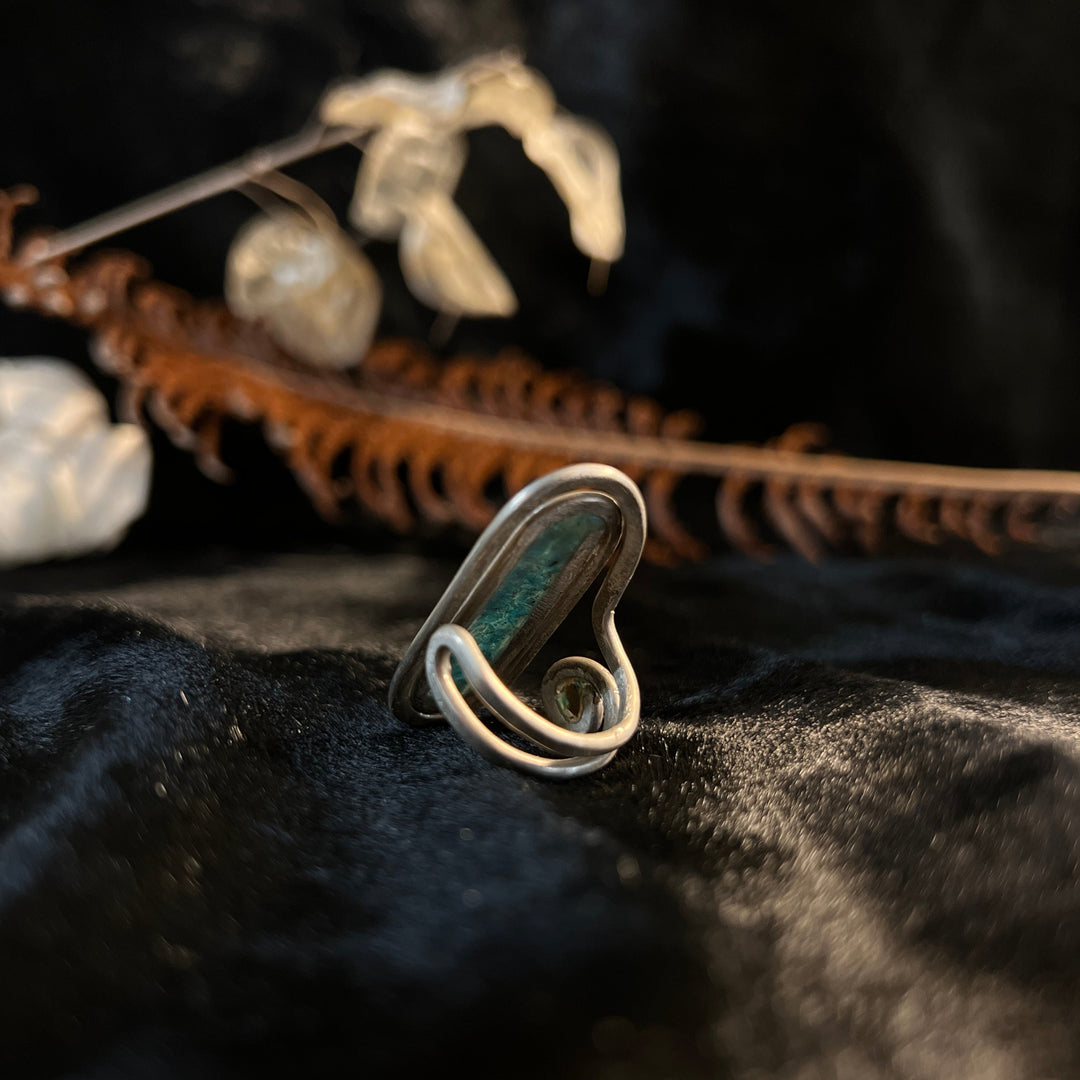 Silver Oval Turquoise Ring #8