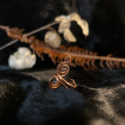 Copper Spiral Turquoise Ring #4