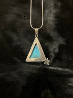 Load image into Gallery viewer, Kingman Turquoise Triangle Star Pendant
