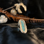 Load image into Gallery viewer, Silver Oval Turquoise Ring #8
