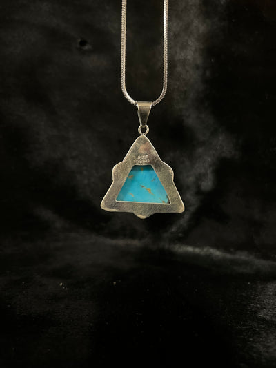 Kingman Turquoise Triangle Pendant