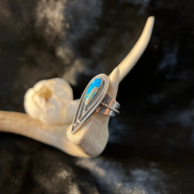 Bisbee Turquoise Teardrop Ring