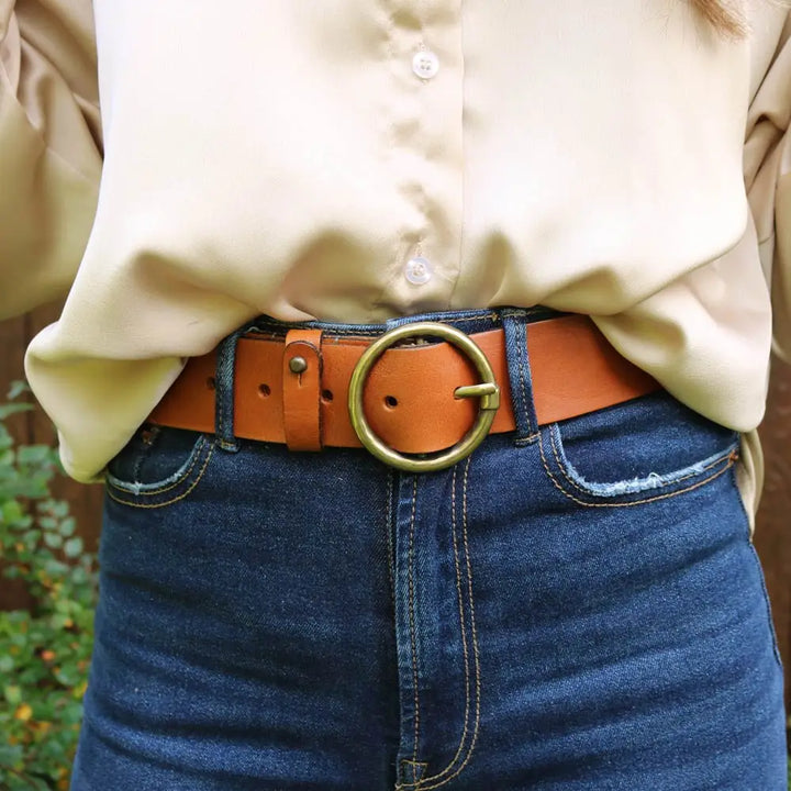 Pip Round Buckle Belt