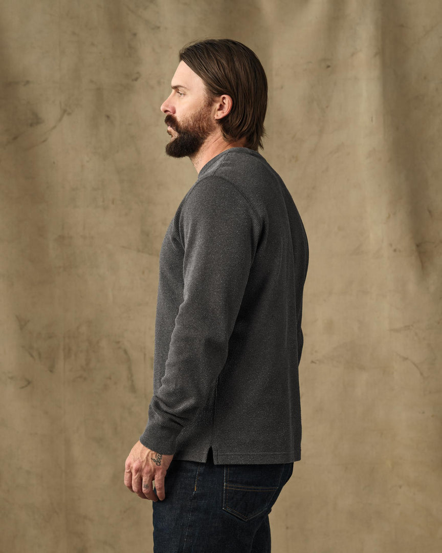 Waffle Knit Thermal Crew Neck