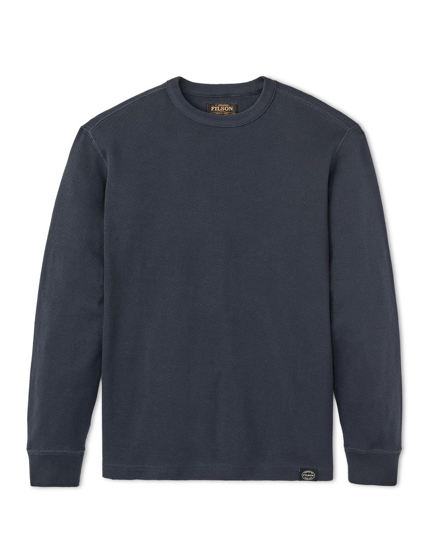 Waffle Knit Thermal Crew Neck