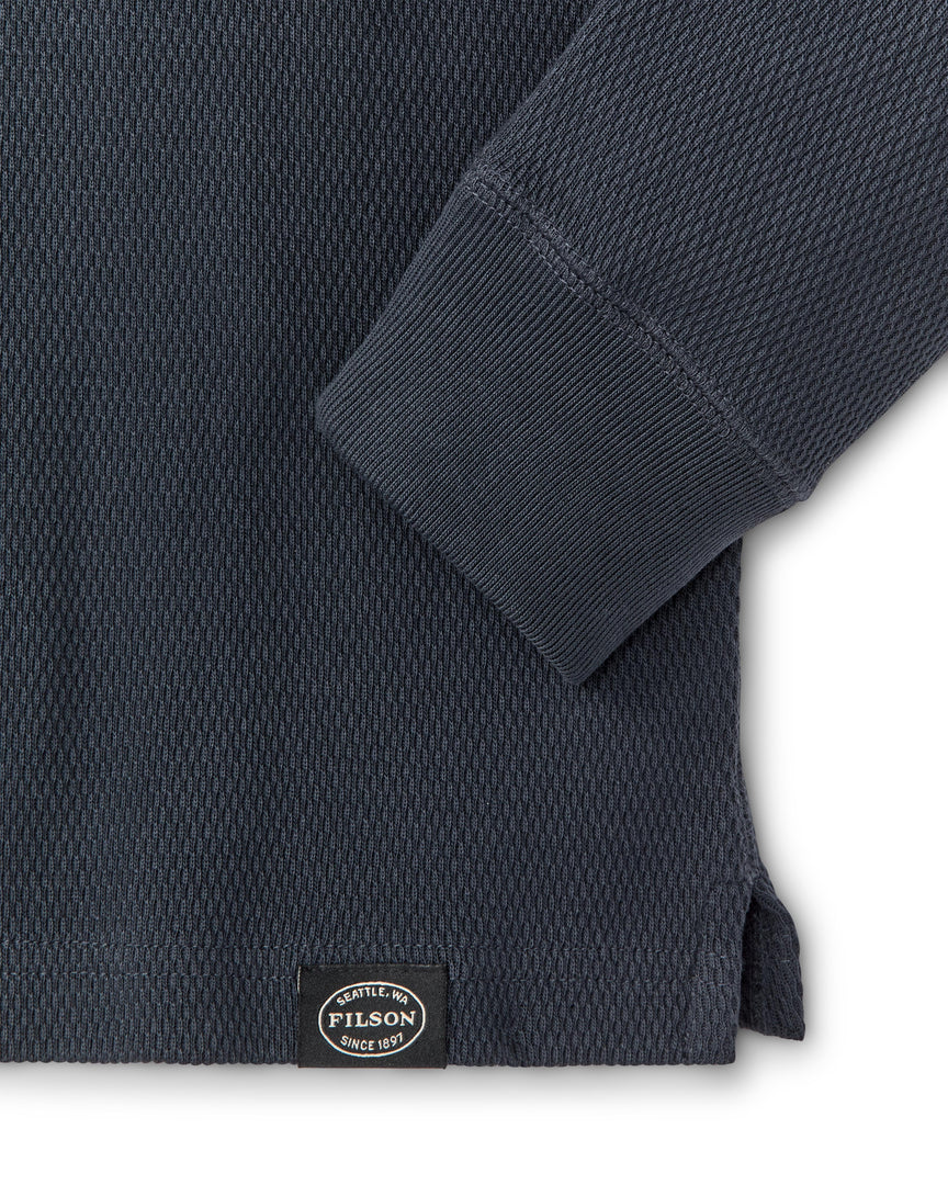Waffle Knit Thermal Crew Neck