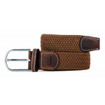 Load image into Gallery viewer, Brown Camel Elastic Woven Belt
