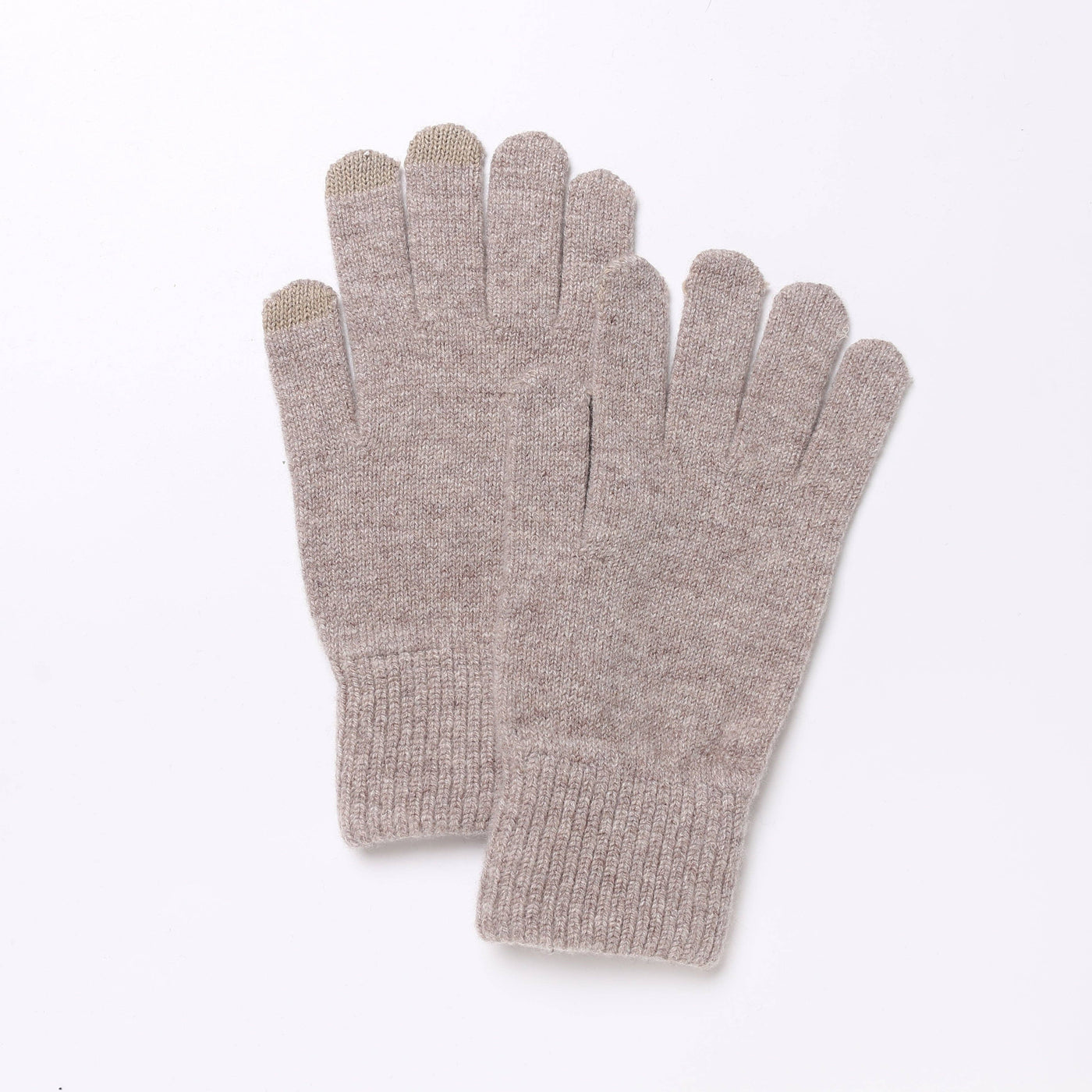 Touchscreen Gloves in Oatmeal Merino Wool