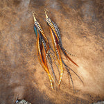 Load image into Gallery viewer, Cone Feather Earrings - Cree Mix
