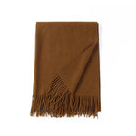 Load image into Gallery viewer, Oversized Cashmere Dark Tobacco Scarf
